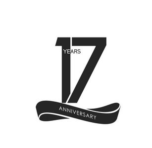 17年黑色周年纪念标志, 装饰背景