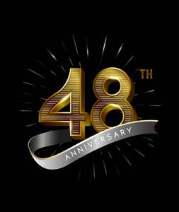 48年黄金周年纪念标志, 装饰背景