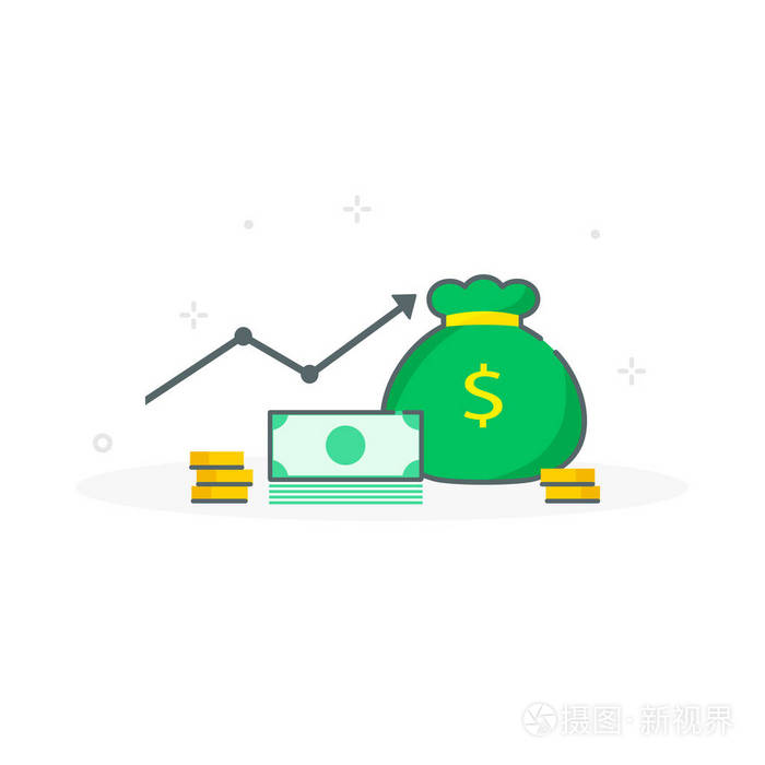 收入增长 eps 10 矢量图.