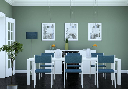 现代公寓餐厅室内设计图片