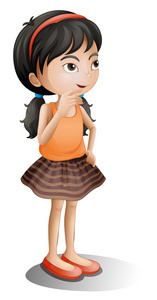 商人的思考集的小棍子,战略思考商人用空洞的讲话 b 思考的卡通插图