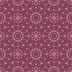 无缝的背景。花紫色红色图案壁纸, 纺织品和织物