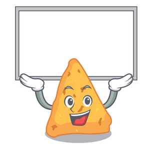 玉米图释上板玉米片字符卡通风格矢量插画照片