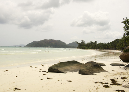 热带海滩度假自然背景