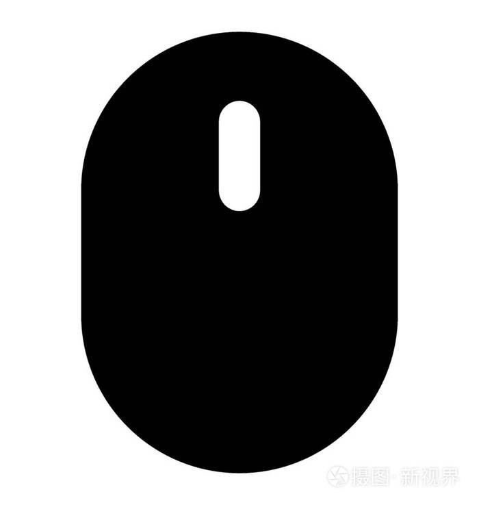 椭圆形的一条线可以被视为按钮鼠标图标