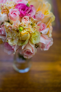 婚礼的花束，鲜花，玫瑰，美丽花束