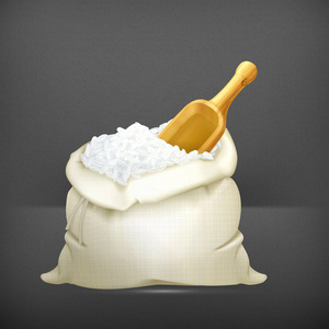 袋的大米矢量照片