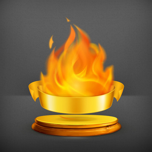 金色火金色火焰, 矢量照片