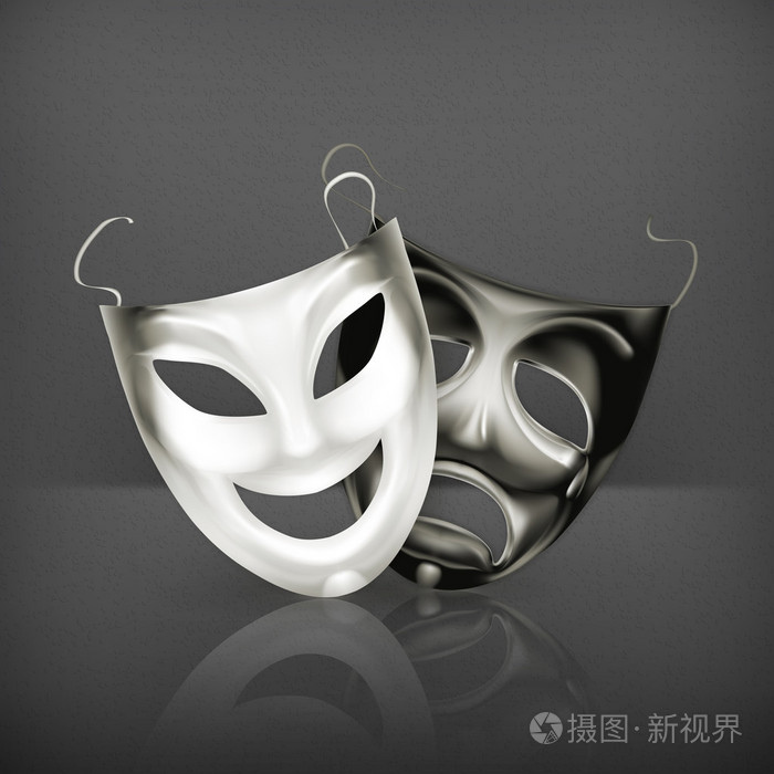 戏剧面具, 矢量