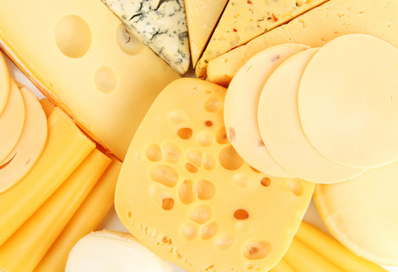 各种类型的奶酪关门