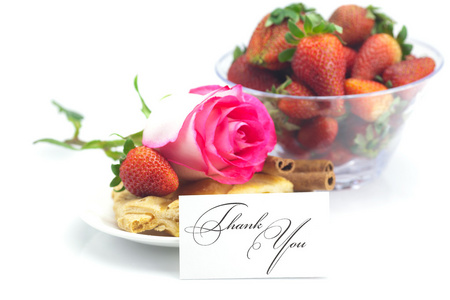 玫瑰苹果派块苹果派与词谢谢你, 肉桂, p 卡照片