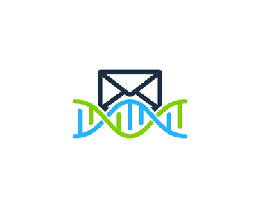 邮件 Dna 徽标图标设计