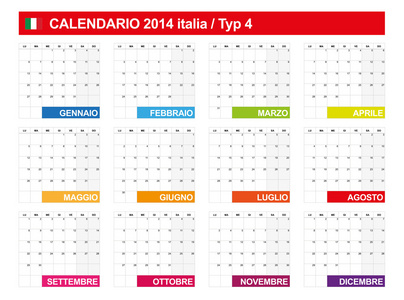 日历 2014年意大利类型 4