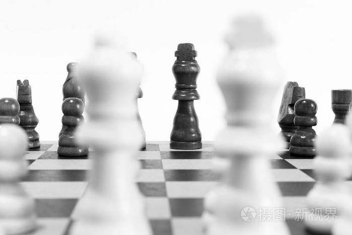 国际象棋棋盘上拍照