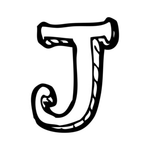 卡通字母 j