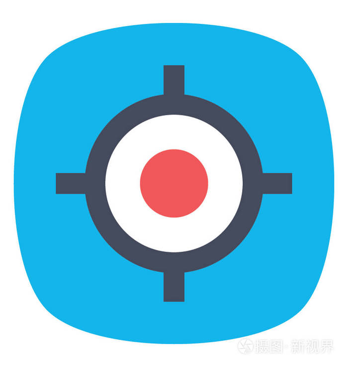 集中式聚焦点平面图标