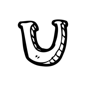 卡通字母 u