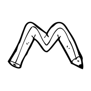 铅笔形字母 m