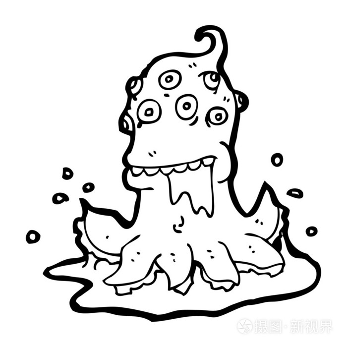 卡通大外星怪物插画-正版商用图片05tc8u-摄图新视界
