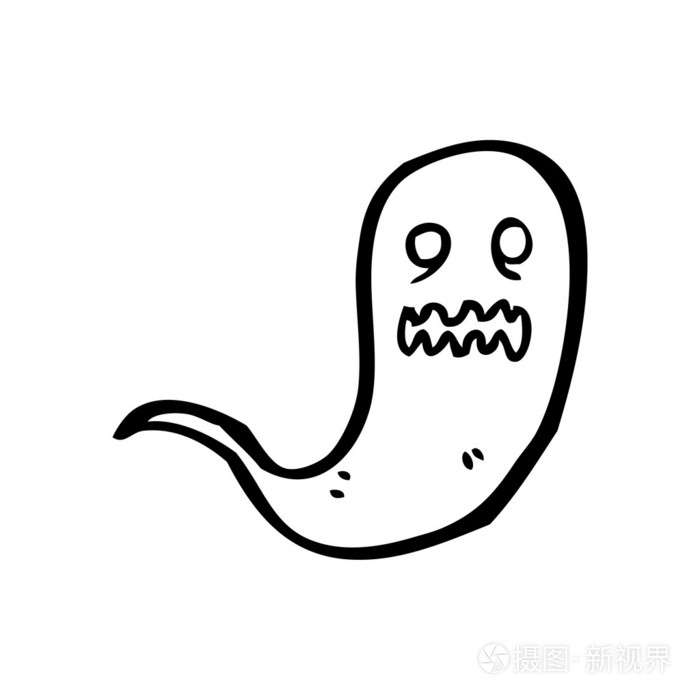 幽灵万圣节鬼卡通插画-正版商用图片05tc99-摄图新视界