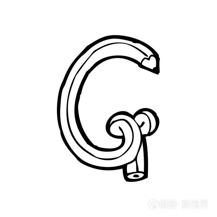 铅笔形字母 g插画-正版商用图片05tcae-摄图新视界