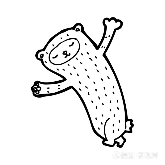 奇数运行熊卡通插画-正版商用图片05tckb-摄图新视界