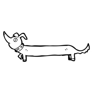 卡通腊肠狗图片