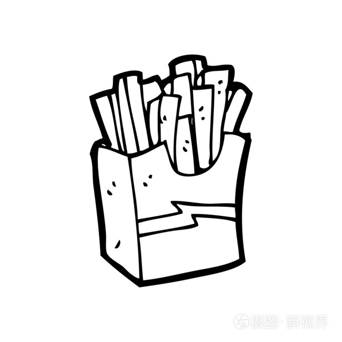 法式炸薯条卡通插画-正版商用图片05tgir-摄图新视界