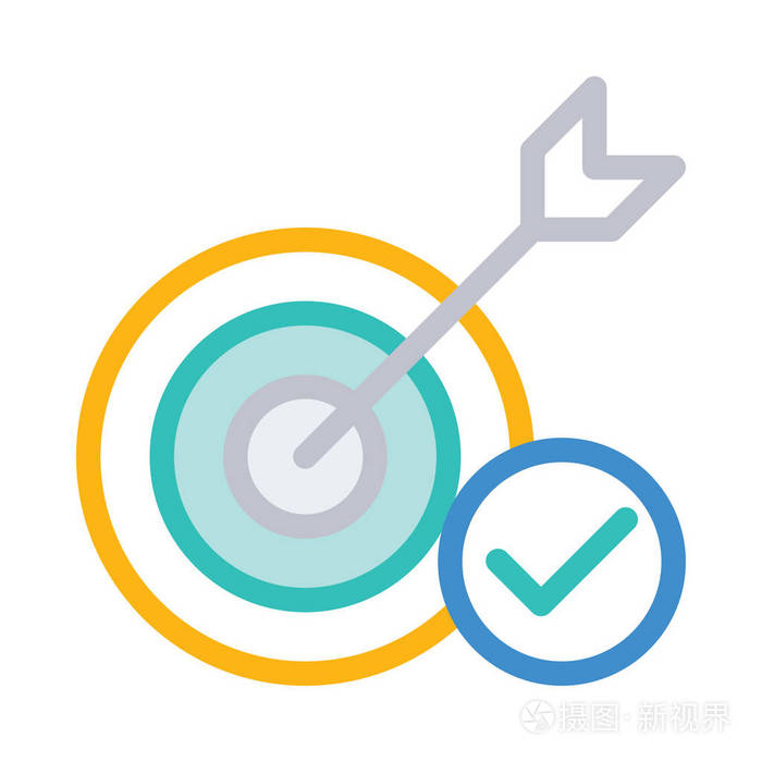 目标概念图标矢量图示
