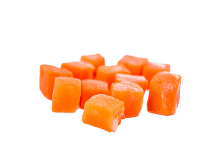 孤立的冷冻的胡萝卜照片