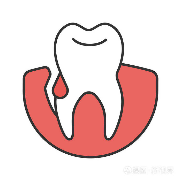 牙龈.孤立向量插图插画-正版商用图片05to73-摄图新视界