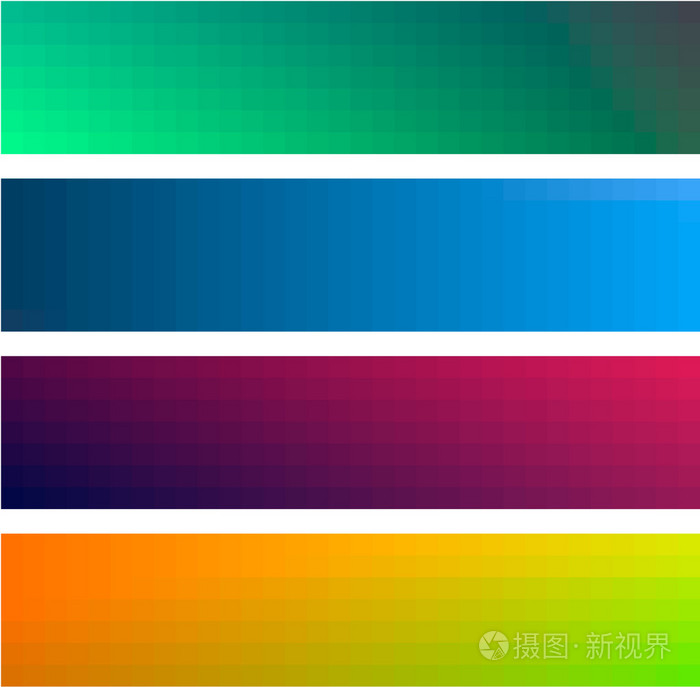 不同的渐变颜色横幅背景不同的渐变颜色的横幅背景