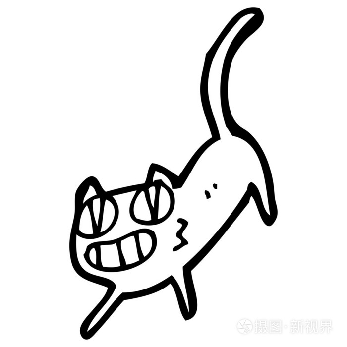 有趣的猫卡通插画-正版商用图片05u2mp-摄图新视界