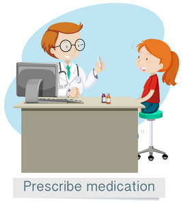 医生给处方药照片