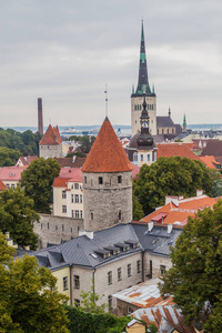 爱沙尼亚塔林老城鸟瞰图