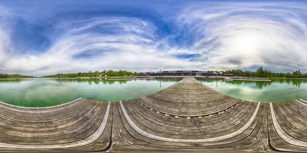 球形360度无缝全景视图在 equirectangular 投射, 自然风景全景在德国。Vr 内容