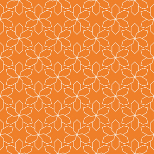 几何装饰品。橙色和白色无缝图案, 用于网络纺织品和墙纸