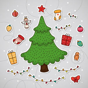 圣诞节窗花贴纸图片-圣诞节窗花贴纸素材-圣诞节窗花贴纸插画-摄图新