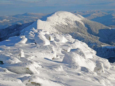 雪山的喀尔巴阡