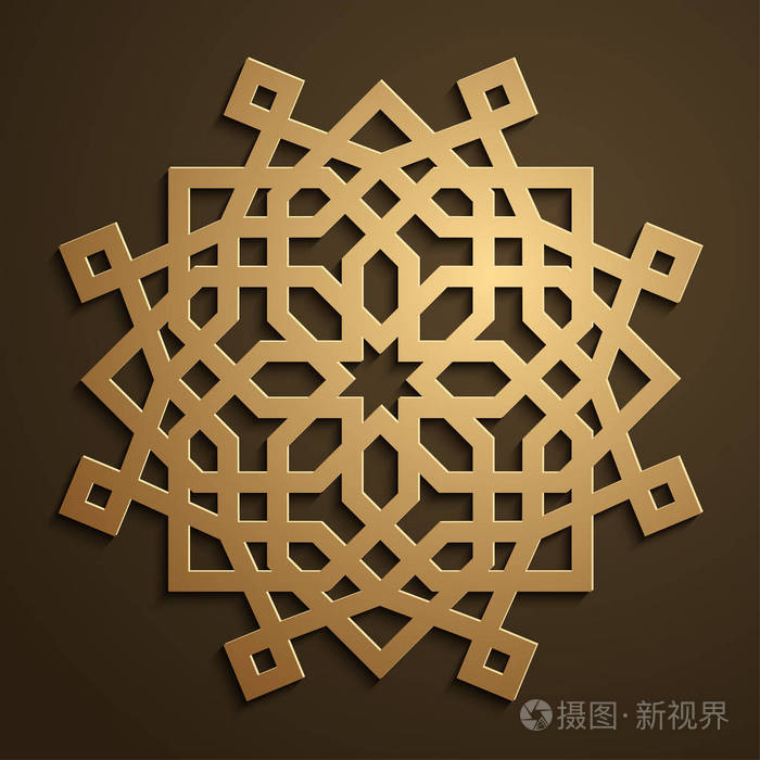 阿拉伯几何装饰品摩洛哥图案设计