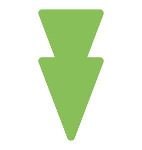 一个箭头, 指示向下方向, 向下箭头插画