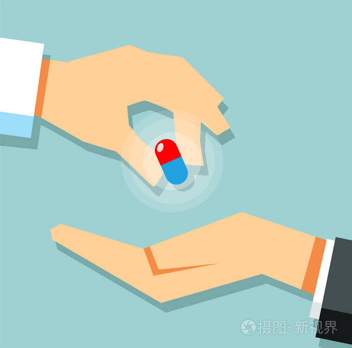 医生手捧胶囊.医疗理念