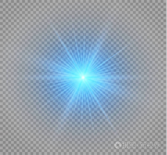 光的发光效果.闪闪发光的星爆.矢量图