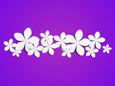 纸花紫色背景上