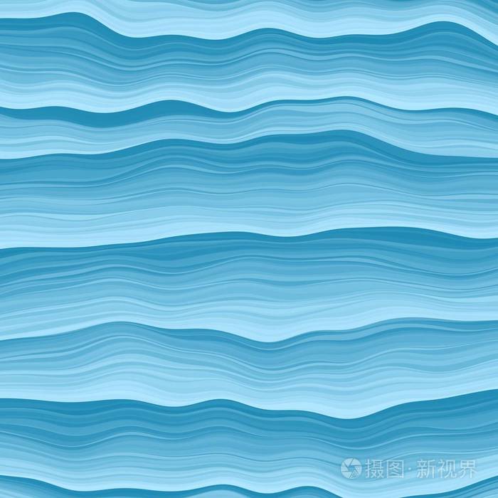 插画 海浪.抽象设计了蓝色波浪的创作背景.矢量插图.eps