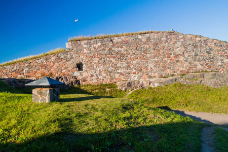 堡垒在芬兰堡 Sveaborg, 海堡垒海岛在赫尔辛基, 芬兰