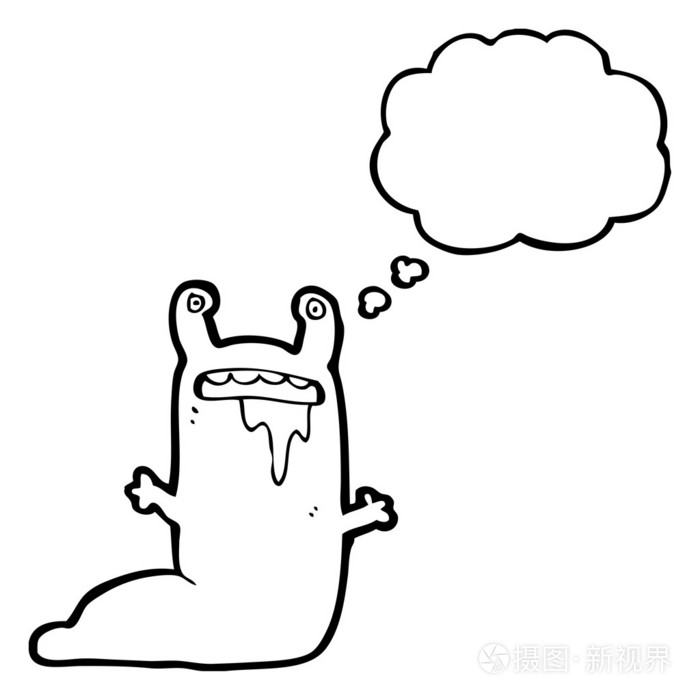 毛星蛞蝓怪物插画-正版商用图片05utm2-摄图新视界