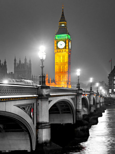 大笨钟 英国议会大厦和威斯敏斯特桥