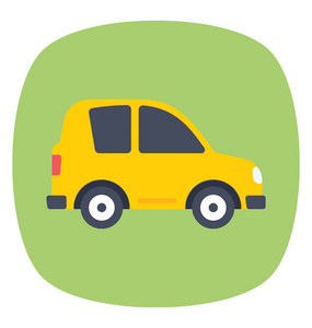 最小汽车微型汽车平面图标设计图片