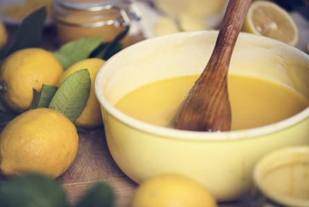 柠檬豆腐食品摄影食谱创意图片